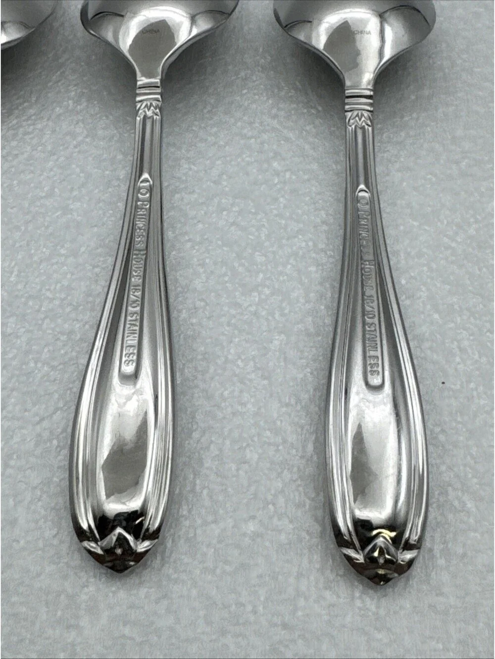 Princess House BARRINGTON 4 Teaspoons 18/10 Stainless Steel Flatware 6-1/4”